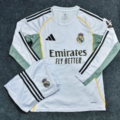 REAL MADRID HOME 2025/26 OFFICIAL FULL SLEEVES KIT