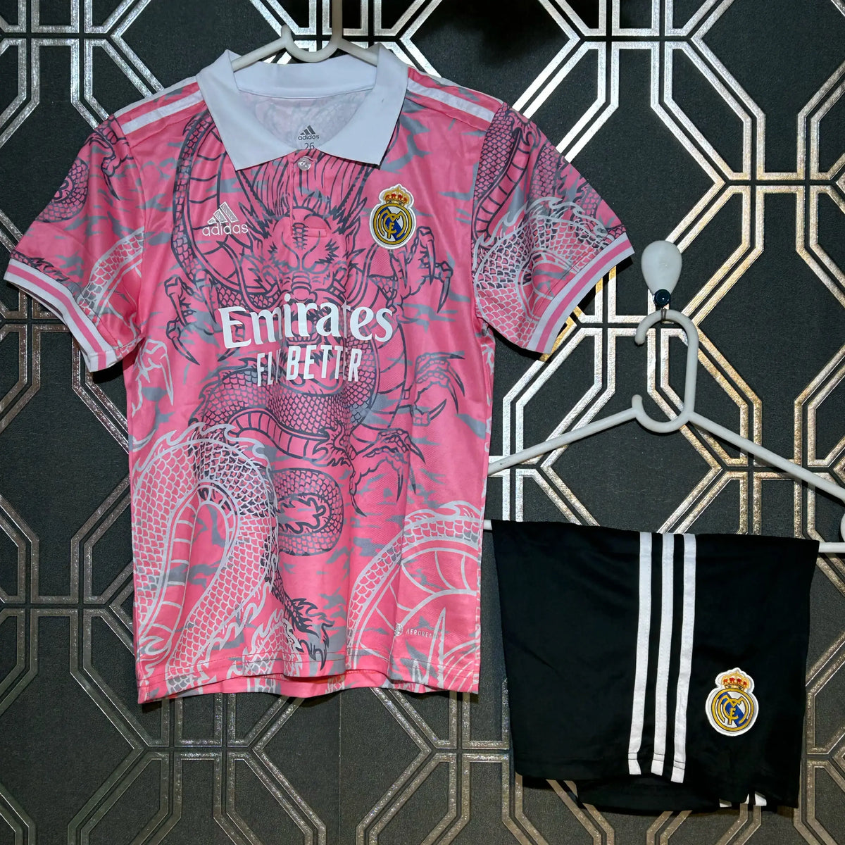 REAL MADRID PINK KIDS KIT 2023-24 SPECIAL EDITION