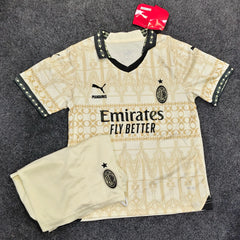 AC MILAN CREAM 4TH 2024/25 OFFICIAL KIDS PREMIUM KIT